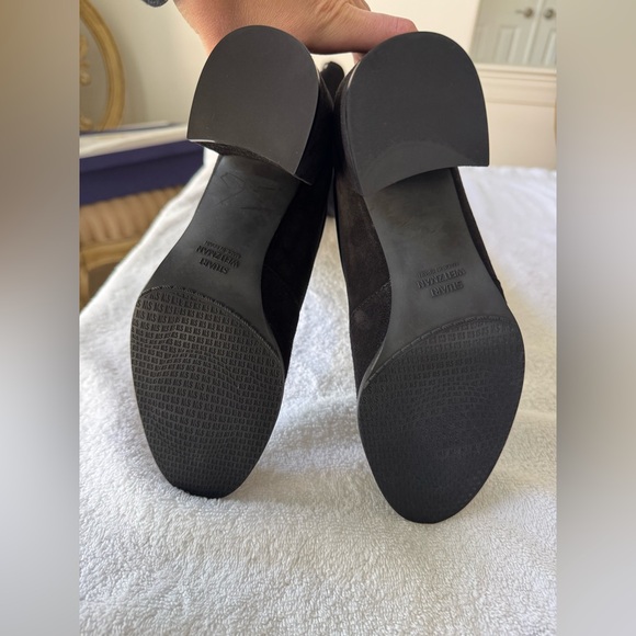 Stuart Weitzman Tieland Over-The-Knee Black Suede Boots - Picture 6 of 11